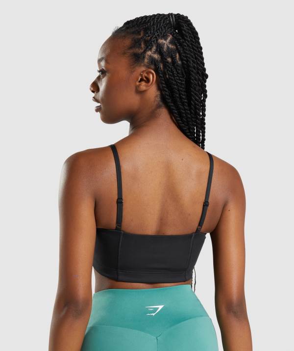Damske Športové Podprsenky Gymshark Bandeau Čierne | AI1506872
